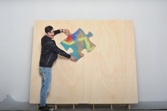 Puzzlewand in Plakatgröße