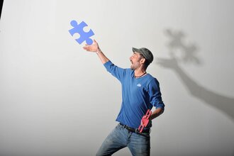 Große Puzzleteile für Fotoshooting