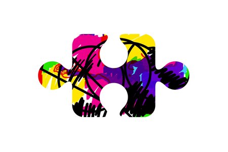 Puzzleteil mit individueller Form